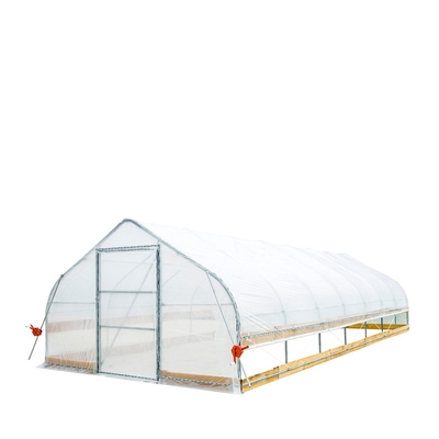 सब्जियों के लिए गोल आर्क प्लास्टिक फिल्म सिंगल स्पैन ग्रीनहाउस 9x30m