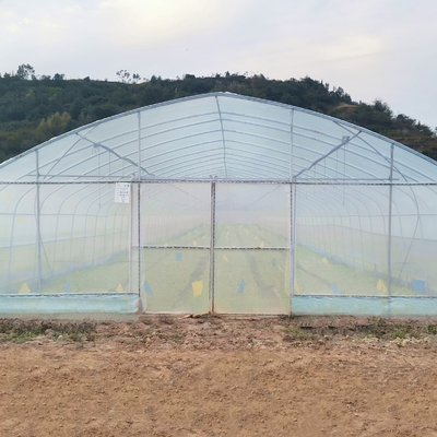 कृषि खेती के लिए वाणिज्यिक जलवायु नियंत्रण शीतलन प्रणाली सिंगल टनल ग्रीनहाउस