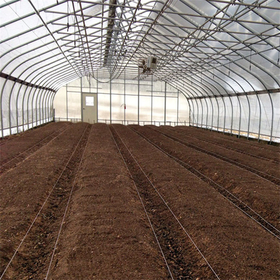 पौधों के बढ़ने के लिए हॉट डिप जस्ती स्टील 4 मीटर सिंगल स्पैन टनल प्लास्टिक ग्रीनहाउस